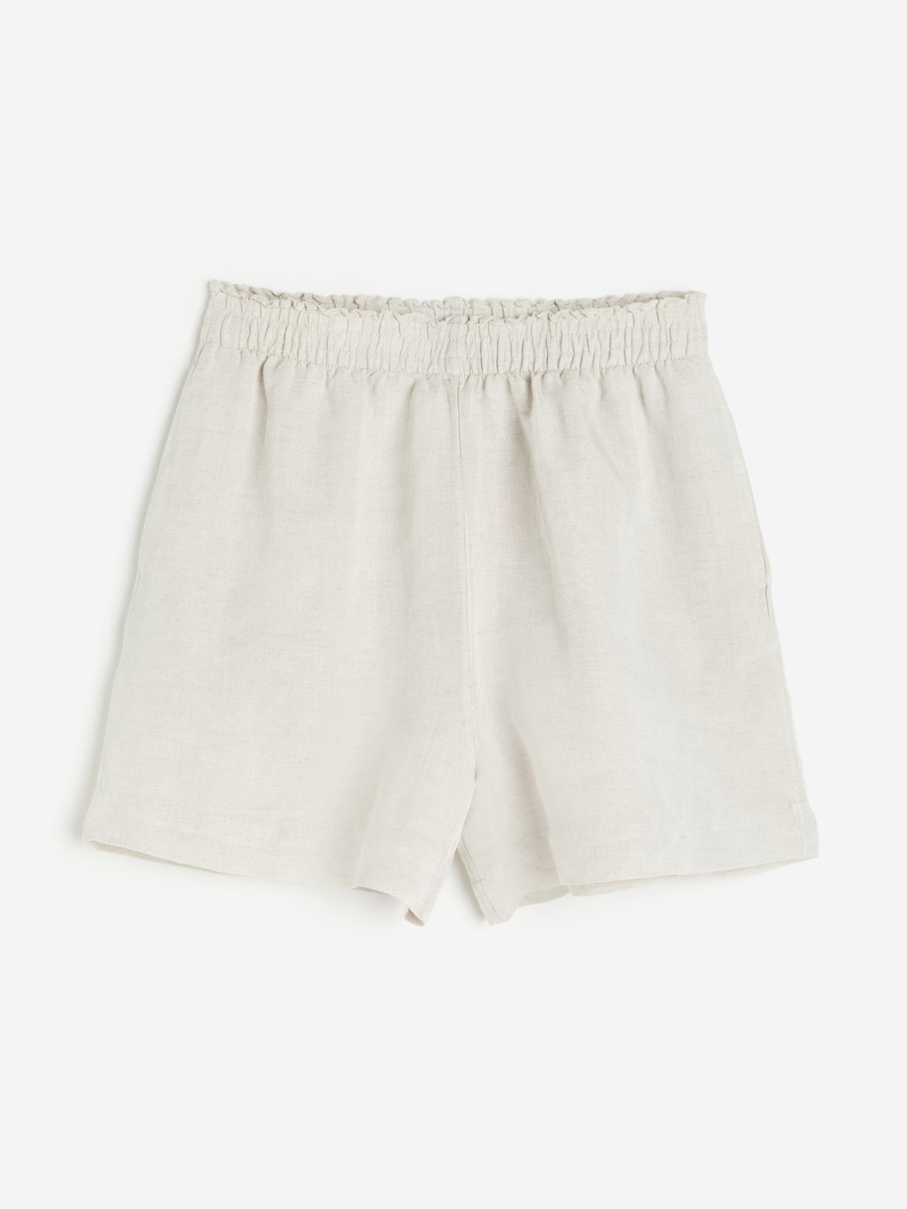 H&M Cream Linen Blend Shorts